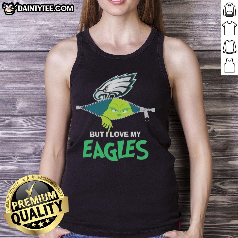 awesome-grinch-but-i-love-my-philadelphia-eagles-football-tank-top Awesome Grinch tank top featuring 'But I Love My Philadelphia Eagles' design, perfect for football fans this holiday season.
