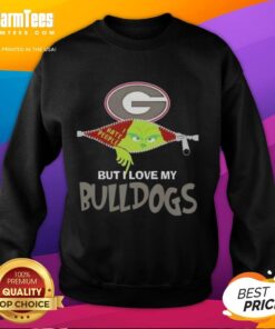 Awesome Grinch Christmas sweatshirt featuring Georgia Bulldogs design, perfect for festive fans supporting their team.
