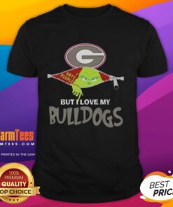 Awesome Grinch Christmas T-Shirt featuring Georgia Bulldogs design, perfect for festive fans and holiday cheer.