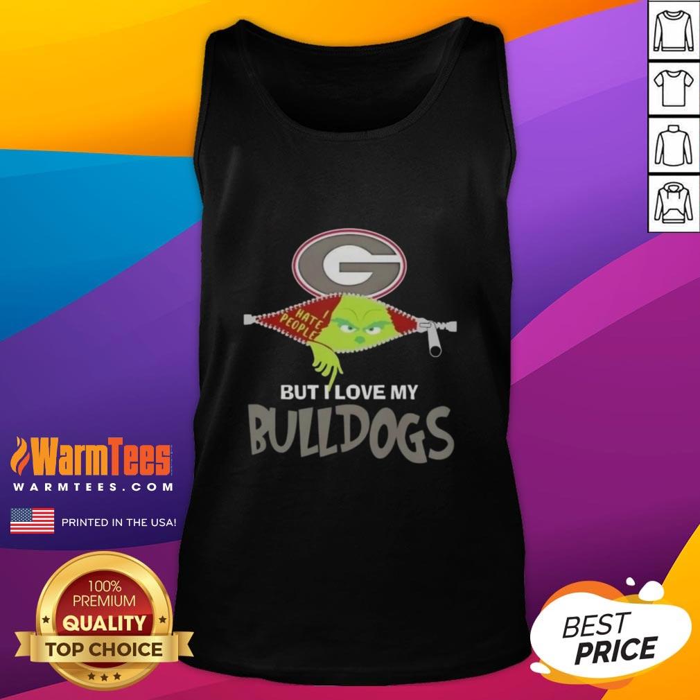 awesome-grinch-christmas-but-i-love-my-georgia-bulldogs-tank-top Alt Text: Awesome Grinch Christmas tank top featuring Georgia Bulldogs design, perfect for holiday cheer and game day style.
