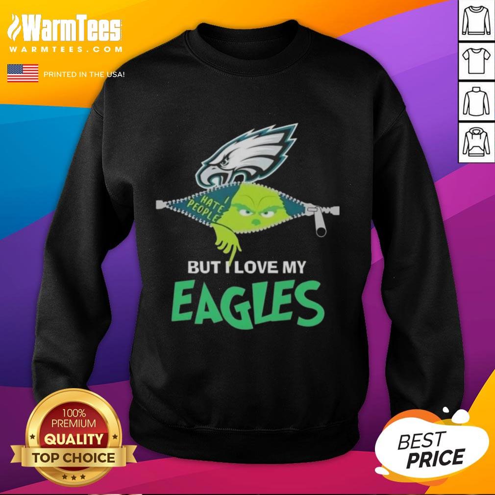 awesome-grinch-christmas-but-i-love-my-philadelphia-eagles-sweatshirt Awesome Grinch Christmas sweatshirt featuring Philadelphia Eagles design, perfect for festive football fans.