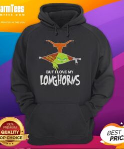 Alt Text: Awesome Grinch Christmas hoodie featuring Texas Longhorns logo, perfect for festive holiday cheer and team spirit.