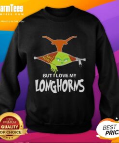 Awesome Grinch Christmas sweatshirt featuring Texas Longhorns design, perfect for holiday cheer and team spirit.