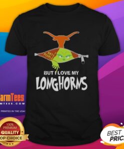 Awesome Grinch Christmas T-shirt featuring Texas Longhorns, perfect for holiday cheer and sports fans.