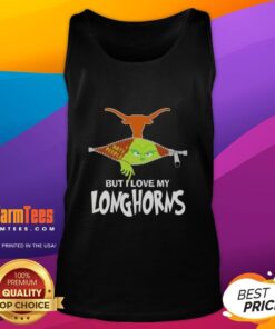Awesome Grinch Christmas tank top featuring Texas Longhorns logo, perfect for festive holiday cheer and sports fans.
