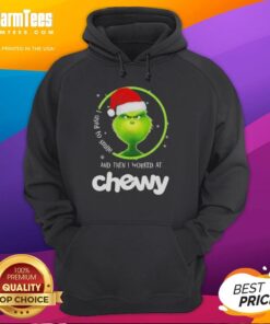 Awesome Grinch Christmas hoodie featuring 'I Used To Smile And Then I Worked At Chewy' for festive holiday cheer.