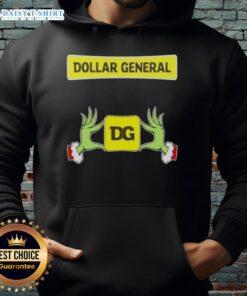 Alt Text: Awesome Grinch hands on a festive Dollar General Christmas hoodie, perfect for holiday cheer and cozy style.