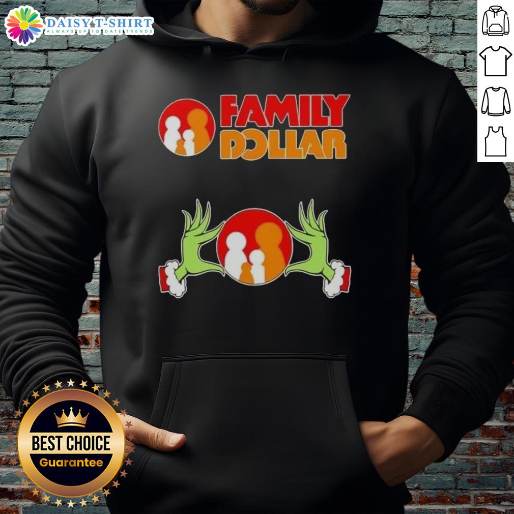 Awesome Grinch Hands Love Family Dollar Christmas Hoodie Alt Text: Awesome Grinch hands on a family dollar Christmas hoodie, perfect for festive holiday gatherings and cozy celebrations.