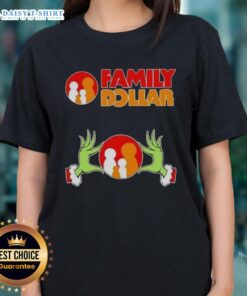 Awesome Grinch hands on a Christmas ladies tee, perfect for family holiday celebrations and festive gatherings.