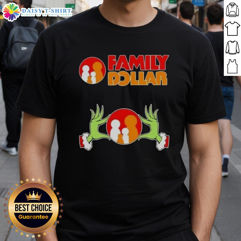 Awesome Grinch Hands Love Family Dollar Christmas T Shirt Alt Text: Awesome Grinch hands holding a heart on a Family Dollar Christmas T-shirt, perfect for festive family gatherings.