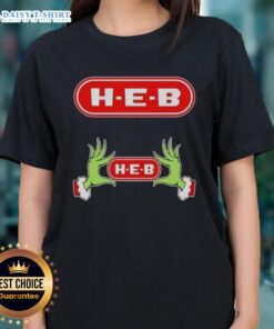 Awesome Grinch hands holding a heart on a Christmas tee for ladies, perfect for holiday celebrations at H-E-B.