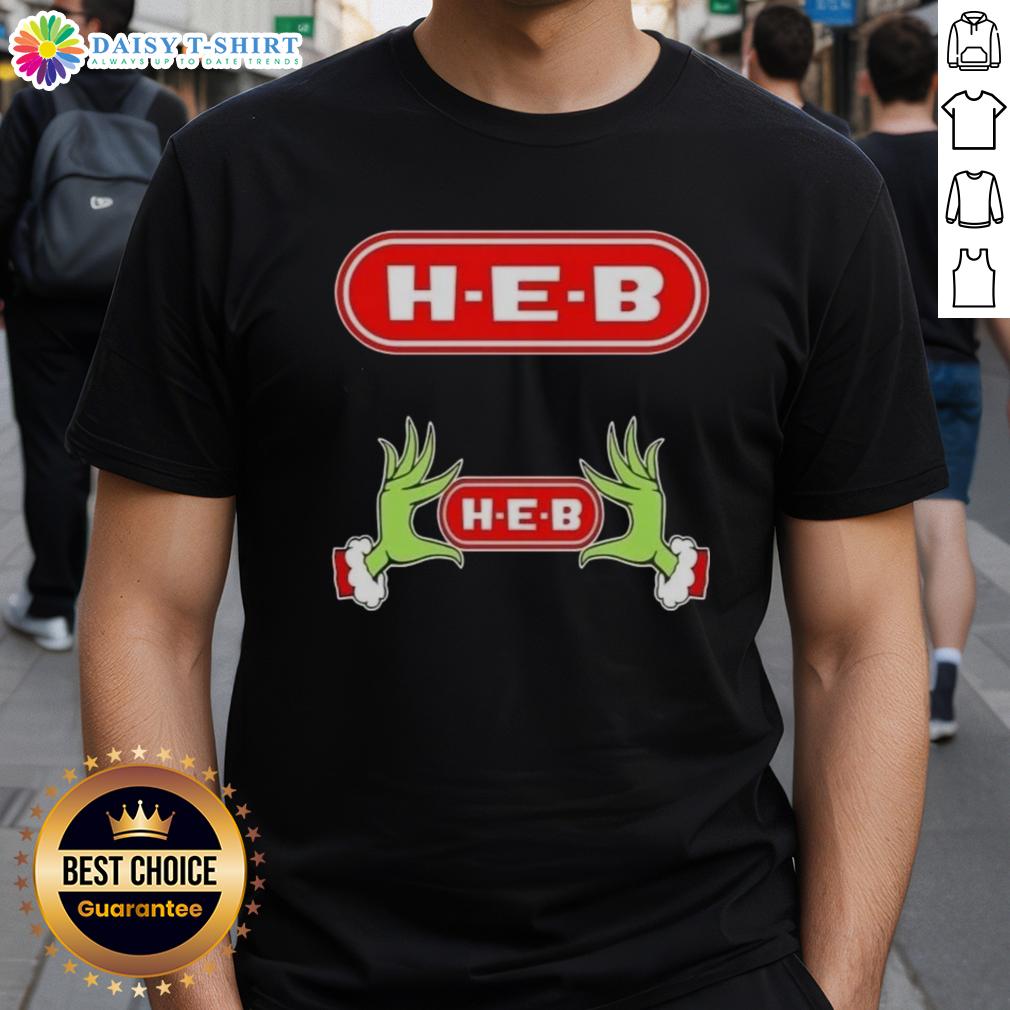 Awesome Grinch Hands Love H E B Christmas T Shirt Awesome Grinch Hands Love H-E-B Christmas T-Shirt featuring festive design perfect for holiday celebrations.