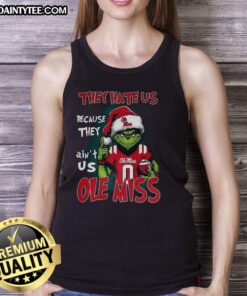 Awesome Grinch They Hate Us Because They Ain't Us Ole Miss Rebels Football T-Shirt - Image 4