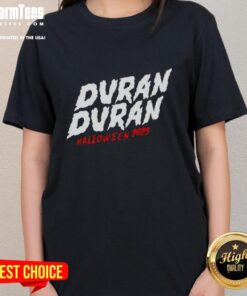 Awesome Halloween 2025 Duran Duran ladies tee featuring vibrant design, perfect for festive celebrations and music fans.