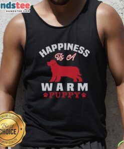 Awesome happiness is a warm puppy tank top featuring a cute puppy design, perfect for pet lovers and summer fashion.