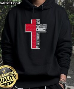 Awesome I Can Do All Things Through Christ hoodie for SMU Mustangs football fans, showcasing team spirit and faith.
