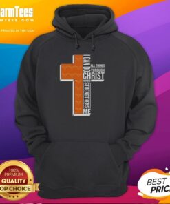 Awesome I Can Do All Things Through Christ hoodie featuring Texas Longhorns football and a cross design.