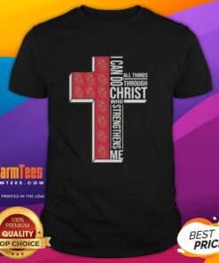 Awesome USC Trojans football T-shirt featuring 'I Can Do All Things Through Christ Who Strengthens Me' design.
