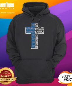Awesome I Can Do All Things Through Christ hoodie featuring Utah State Aggies football and cross design.
