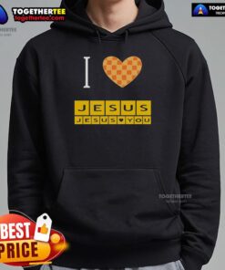 Alt Text: Awesome I Heart Jesus and Jesus Loves You Hoodie in vibrant colors, perfect for expressing faith and style.
