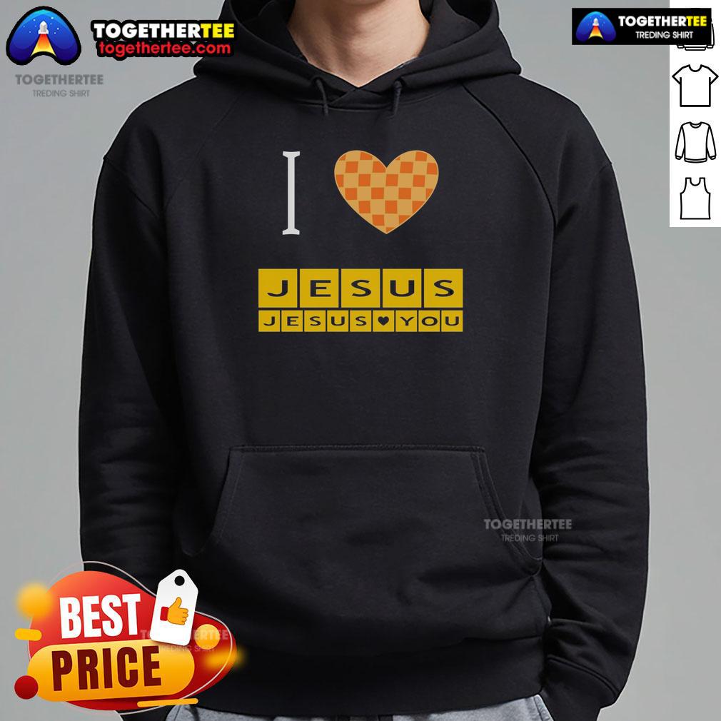 Awesome I Heart Jesus And Jesus Loves You Hoodie Alt Text: Awesome I Heart Jesus and Jesus Loves You Hoodie in vibrant colors, perfect for expressing faith and style.