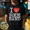 Awesome I Love Bee Band Heart T-Shirt featuring a colorful bee graphic and vibrant heart design, perfect for music lovers.