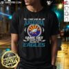 Arizona fan wearing a Philadelphia Eagles T-shirt on game day, showcasing team spirit and pride.