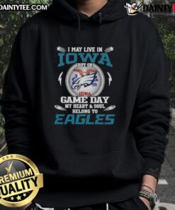 Alt Text: Philadelphia Eagles hoodie showcasing pride for the team, perfect for Iowa fans on game day.