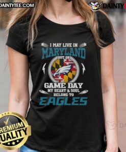 Philadelphia Eagles ladies tee design for fans in Maryland, showcasing team spirit on game day with vibrant colors.