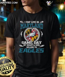 Awesome Philadelphia Eagles T-shirt showcasing pride for the team, perfect for game day, even while living in Maryland.