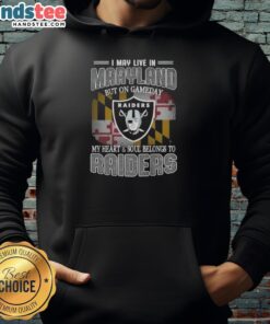 Fan wearing a Raiders hoodie, showing team spirit for game day in Maryland, highlighting dedication to the Raiders.
