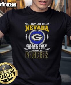 Awesome Green Bay Packers T-shirt for fans living in Nevada, showcasing team spirit and game day pride.