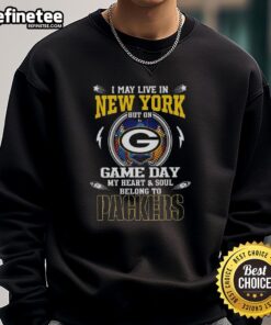 Green Bay Packers sweatshirt showcasing team spirit for fans living in New York on game day.