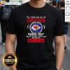 Awesome t-shirt featuring 'I May Live In Oregon But My Heart Belongs To Kansas City Chiefs' for NFL fans.