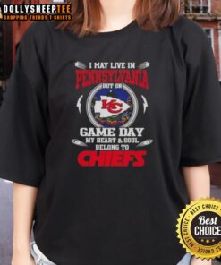 Awesome ladies tee celebrating Kansas City Chiefs fandom for Pennsylvania fans on game day.