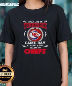 Awesome Kansas City Chiefs ladies tee for game day, perfect for fans living in Tennessee but cheering for KC.