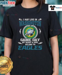 Philadelphia Eagles ladies tee showcasing team spirit for game day, perfect for fans living in Washington.
