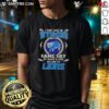 Alt Text: Detroit Lions football T-shirt: 'I May Live In Wyoming But My Heart Belongs To Detroit Lions' design.