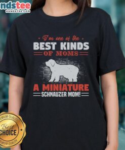 Awesome Miniature Schnauzer Mom t-shirt design, celebrating the joy of being a dog mom in stylish ladies' apparel.