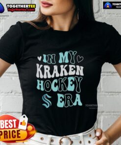 Awesome In My Seattle Kraken Hockey Era Ladies Tee featuring team colors and logo, perfect for fans and casual wear.