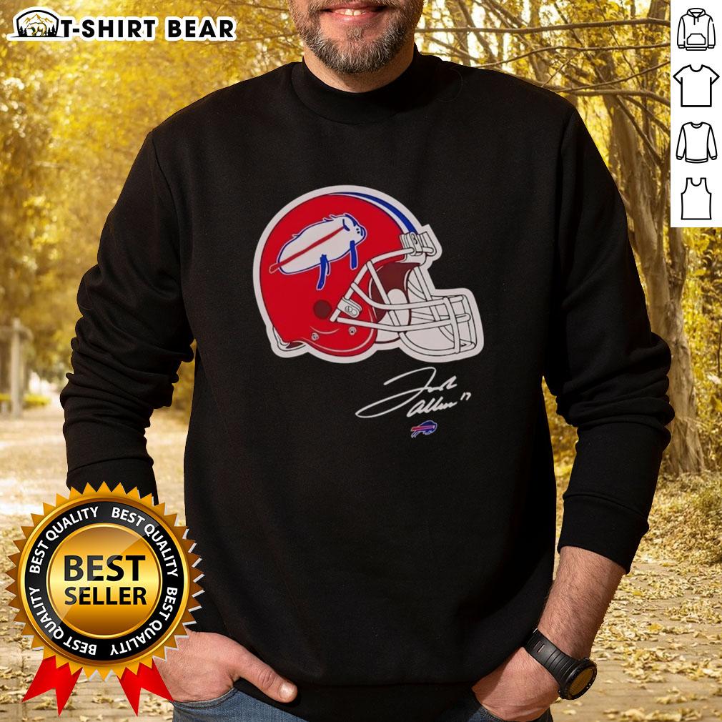 Awesome Josh Allen Buffalo Bills Helmet Signature Sweatshirt Awesome Josh Allen Buffalo Bills helmet signature sweatshirt showcasing team spirit and fan style.