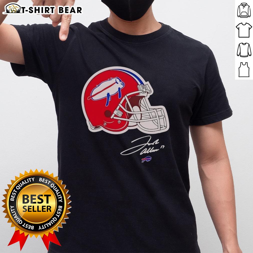 Awesome Josh Allen Buffalo Bills Helmet Signature T Shirt Awesome Josh Allen Buffalo Bills Helmet Signature T-Shirt featuring a bold design of Josh Allen and the Bills logo.