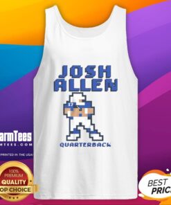 Awesome Josh Allen Buffalo Bills quarterback pixel tank top featuring vibrant graphics and team colors.