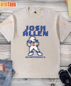 Awesome Josh Allen Buffalo Bills quarterback pixel washed t-shirt featuring vibrant graphics and a comfortable fit.