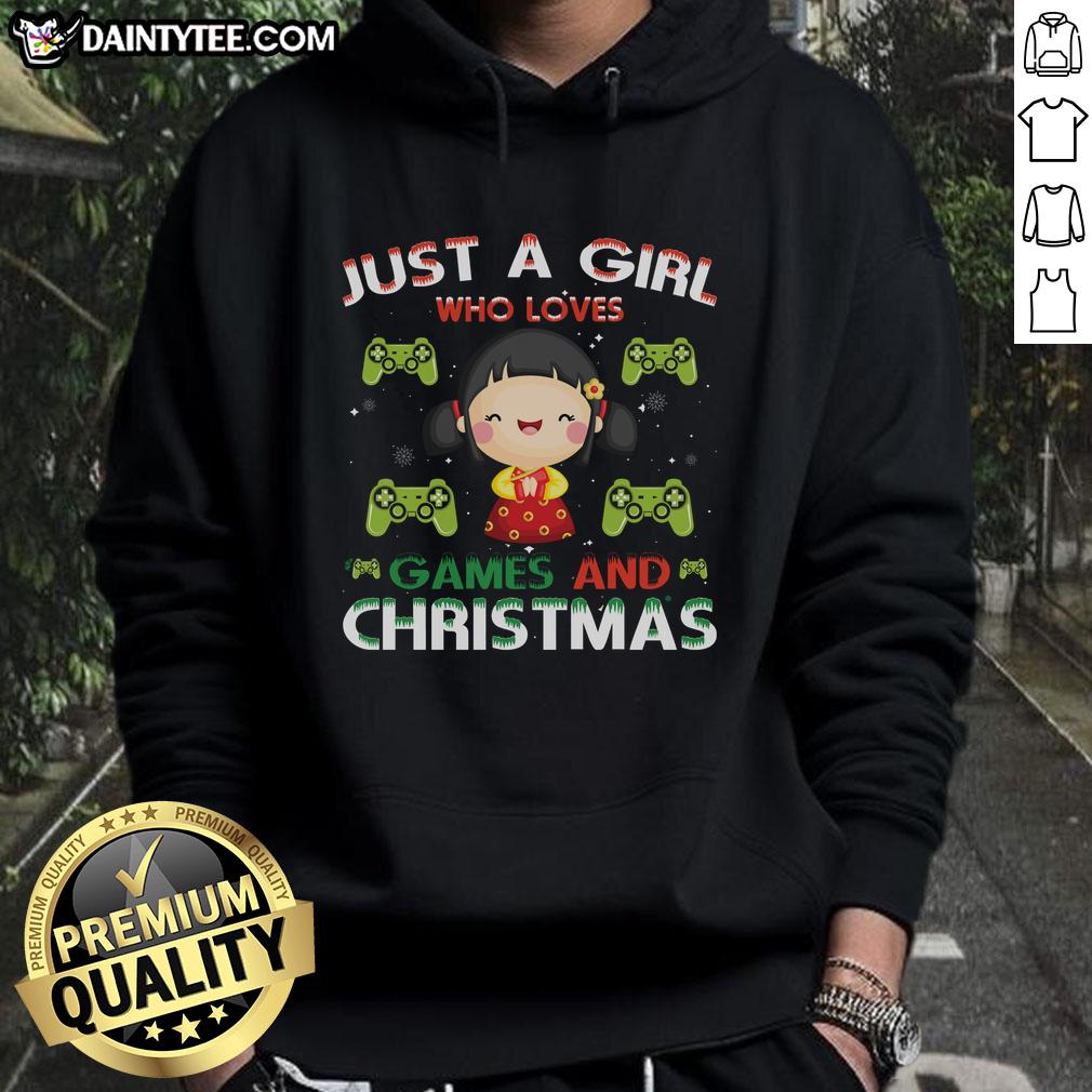 awesome-just-a-girl-who-loves-games-and-christmas-hoodie Alt Text: Awesome Just A Girl Who Loves Games And Christmas Hoodie featuring festive graphics and a cozy design.