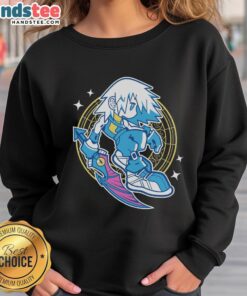 Awesome Kingdom Hearts solo diver sweatshirt featuring iconic characters and vibrant design for fans of the series.