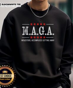 Awesome Maga Molesters Accomplices Getting Away Sweatshirt featuring bold graphics and a comfortable fit for casual wear.