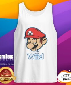Awesome Mario Bros Wii'd smoking tank top featuring vibrant graphics of Mario and Luigi, perfect for gaming fans.