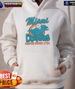 Awesome Miami Dolphins Super Bowl hoodie featuring vibrant team colors and logo, perfect for football fans.