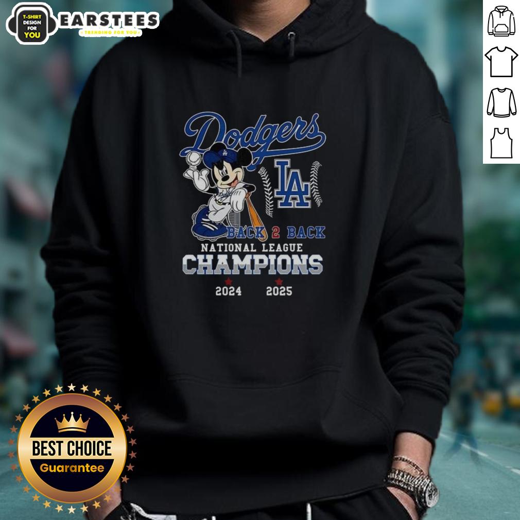 awesome-mickey-mouse-x-los-angeles-dodgers-national-league-champions-back-to-back-2024-2025-hoodie Awesome Mickey Mouse X Los Angeles Dodgers hoodie celebrating back-to-back National League Champions 2024-2025.